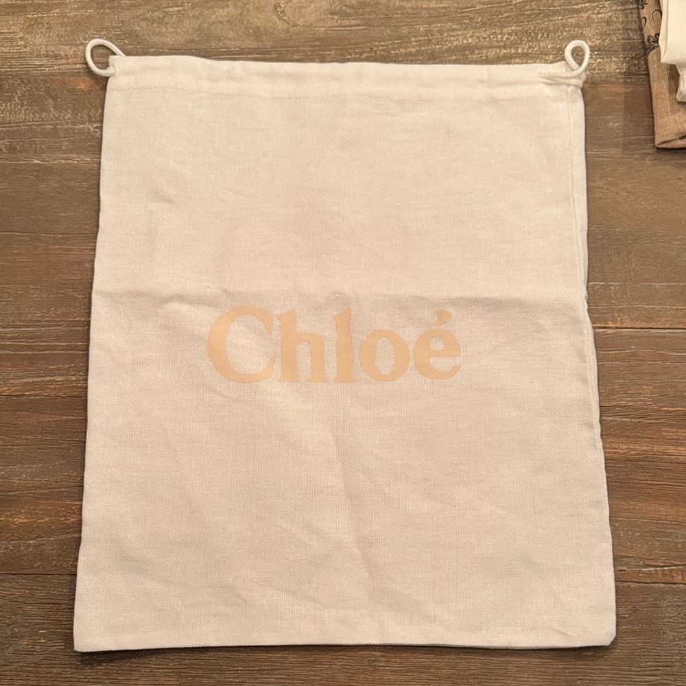 Cotton Drawstring Bag in Light Beige
